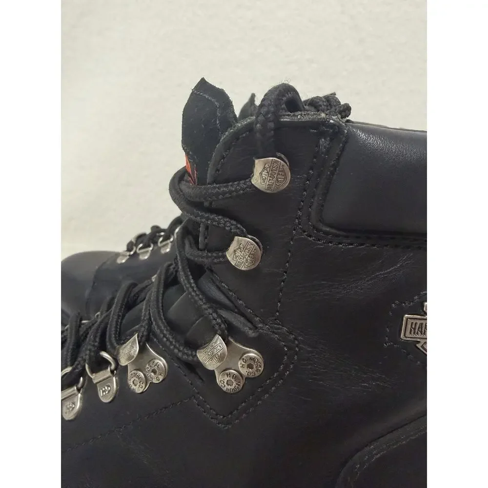 Harley Davidson Dipstick Men's Black Leather Motorcycle Riding Boots Size 10.5